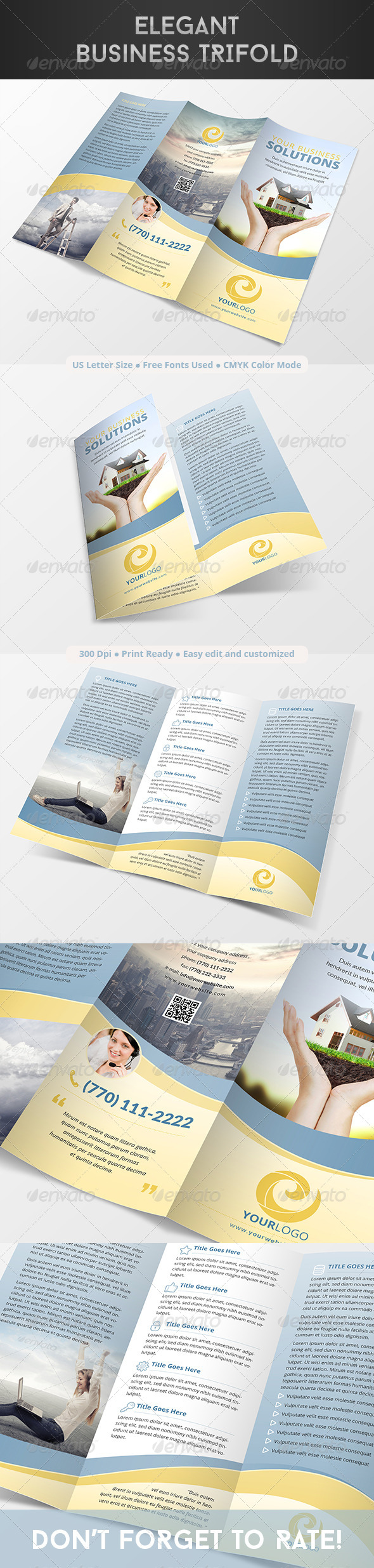 GraphicRiver Elegant Business Trifold 8252383 GraphicRiver Elegant Business Trifold 8252383