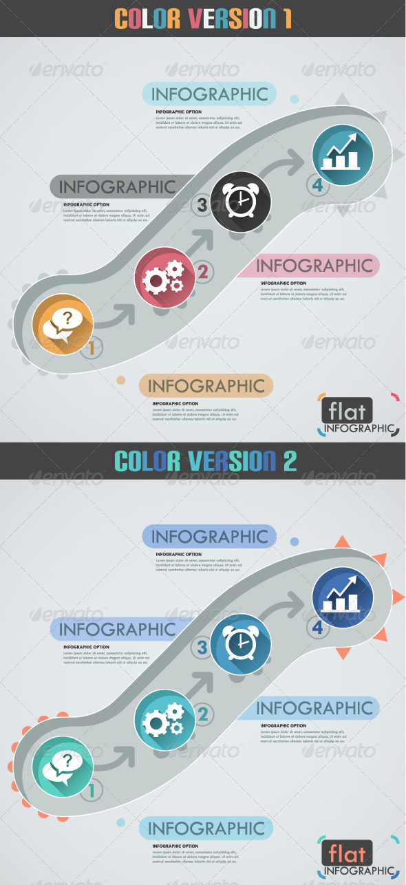 GraphicRiver Minimal Flat Infographic Template Two Versions 8257454 GraphicRiver Minimal Flat Infographic Template Two Versions 8257454