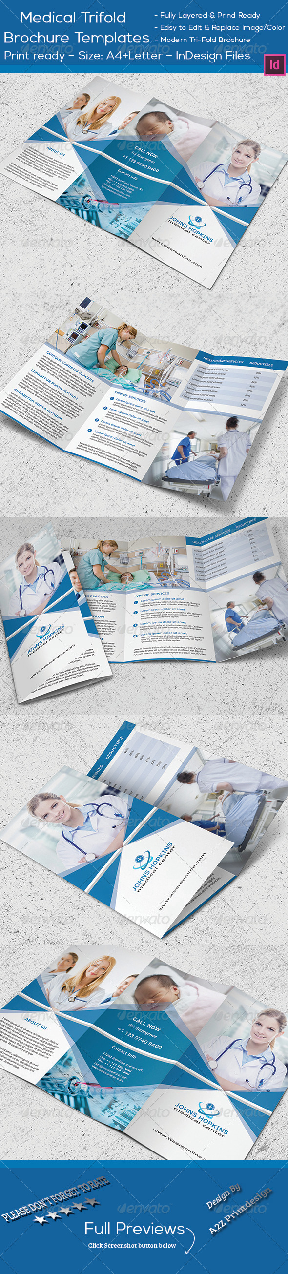 GraphicRiver Medical Trifold Brochure 8257631 GraphicRiver Medical Trifold Brochure 8257631