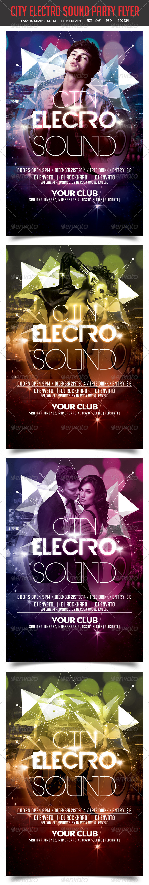 City Electro Sound Party Flyer City Electro Sound Party Flyer