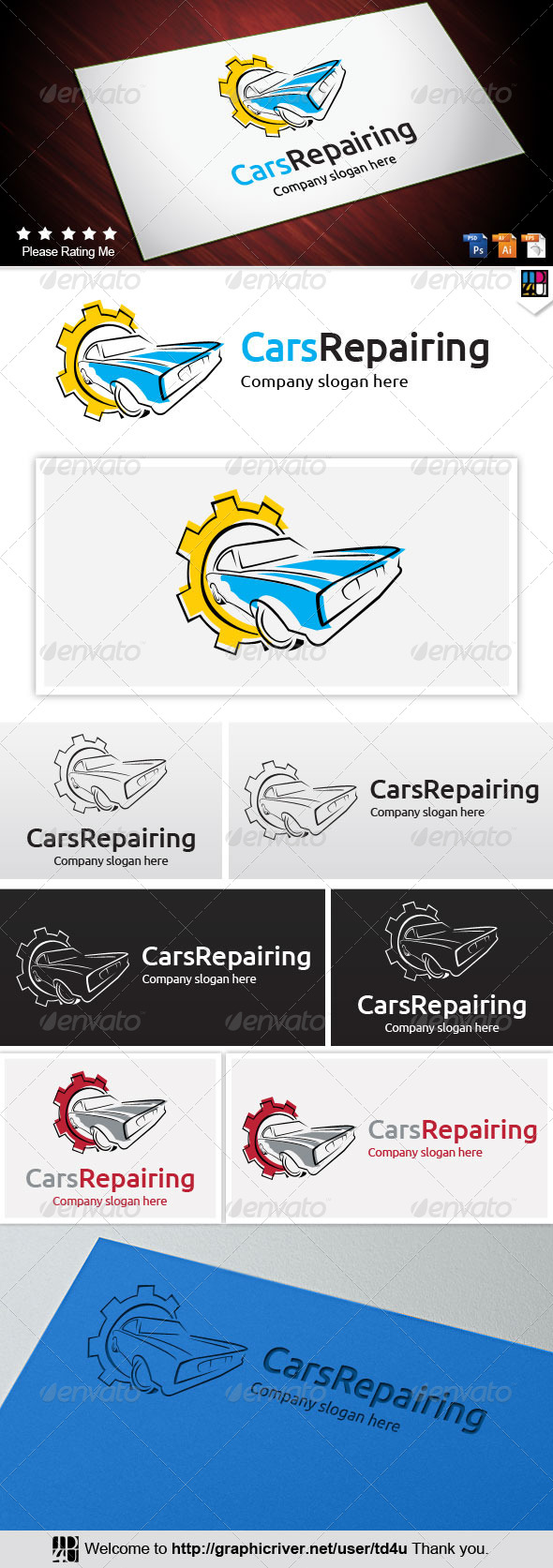 GraphicRiver Cars Repairing 8258166 GraphicRiver Cars Repairing 8258166