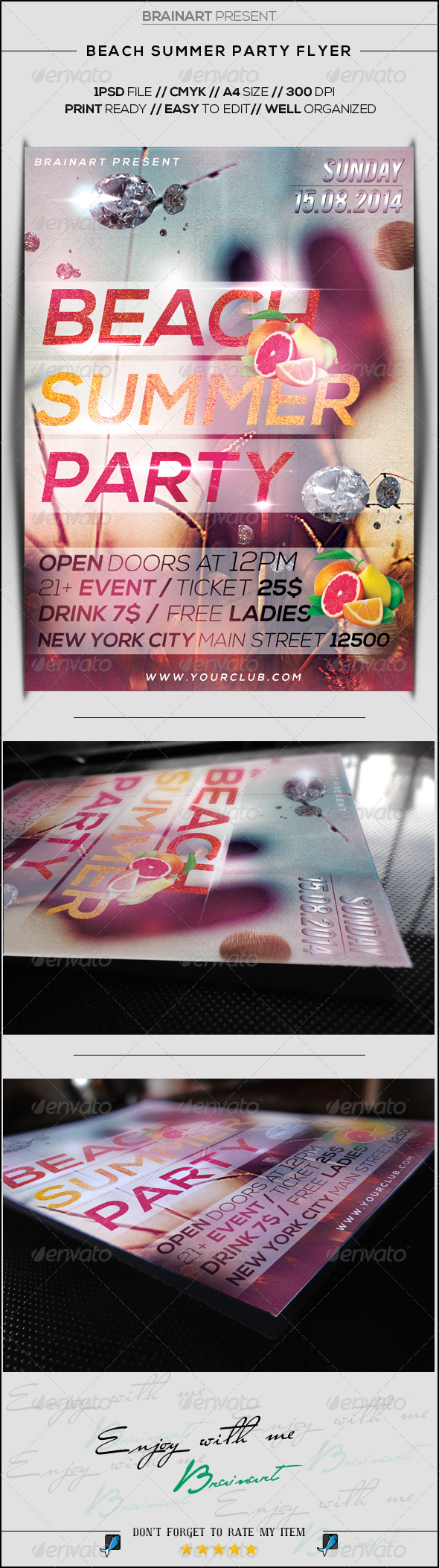GraphicRiver Beach Summer Party Flyer 8064271 GraphicRiver Beach Summer Party Flyer 8064271