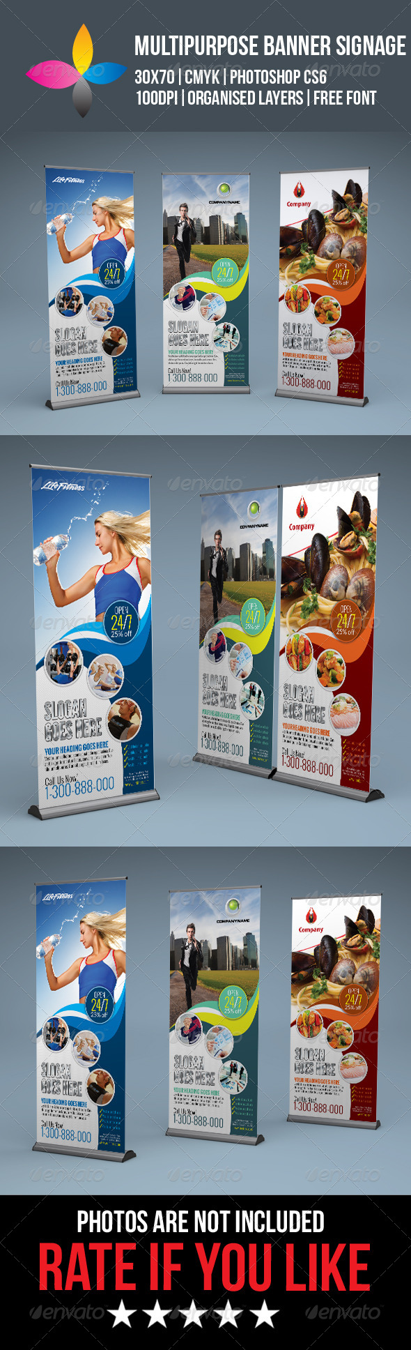 GraphicRiver Multipurpose Roll Up Banner Signage 8259356 GraphicRiver Multipurpose Roll Up Banner Signage 8259356
