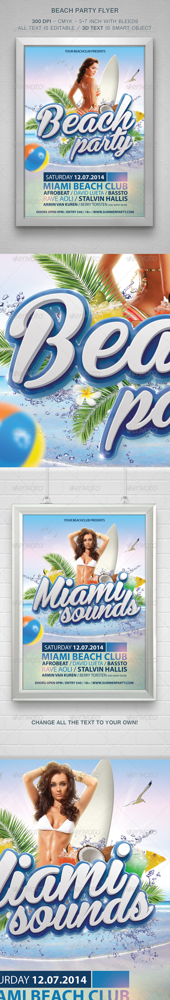 Beach Party Flyer Beach Party Flyer