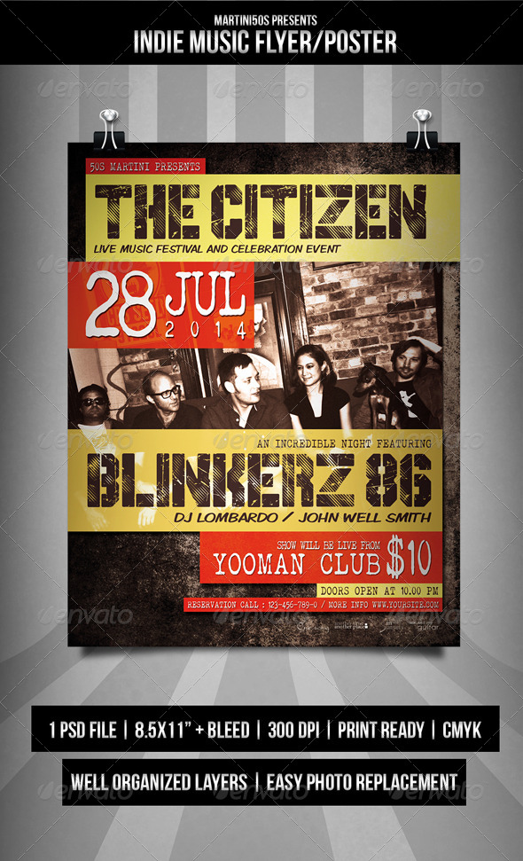 GraphicRiver Indie Music Flyer Poster 8259593 GraphicRiver Indie Music Flyer Poster 8259593