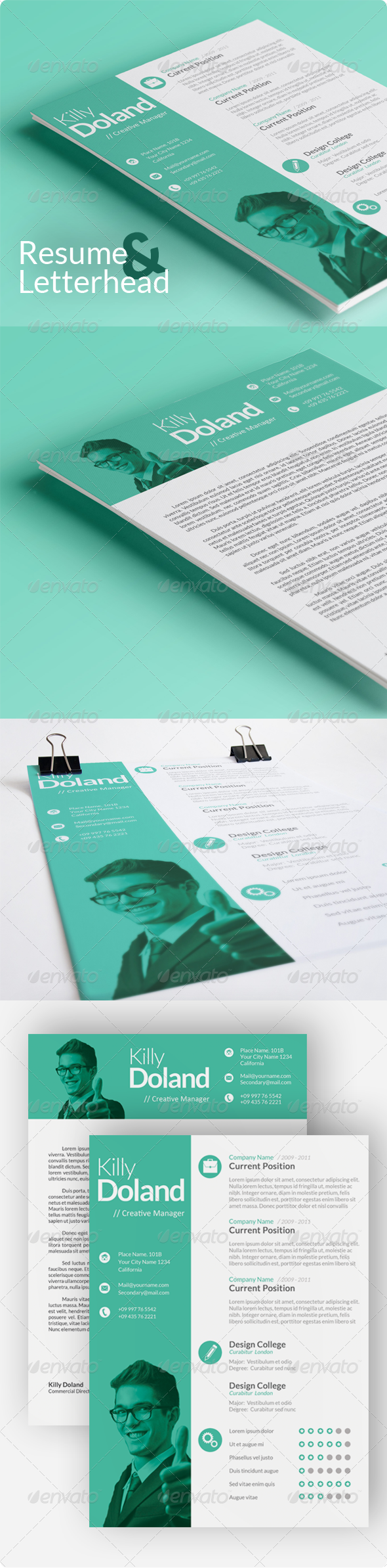 GraphicRiver Rohman Resume & Letterhead 8259696 GraphicRiver Rohman Resume & Letterhead 8259696