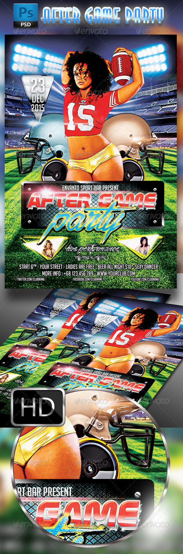 GraphicRiver After Game Party Flyer Template 8259751 GraphicRiver After Game Party Flyer Template 8259751