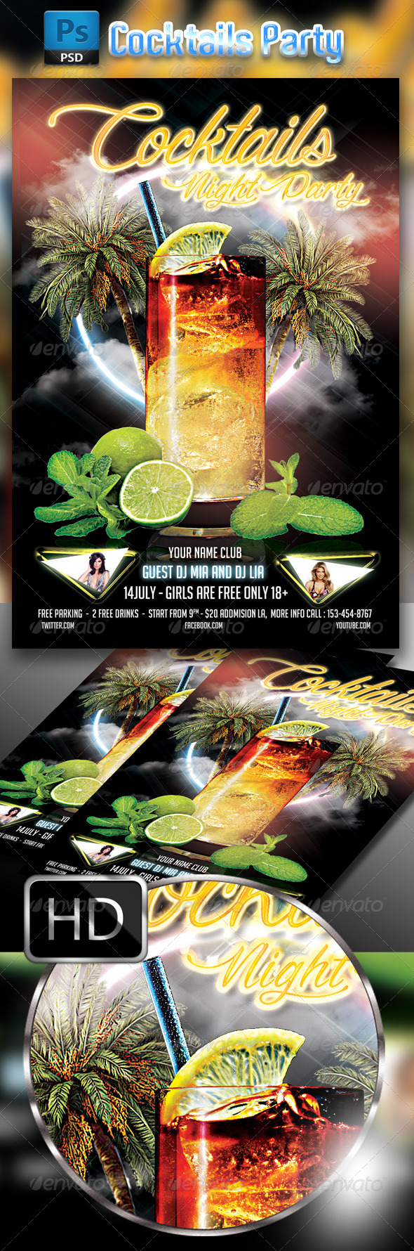 GraphicRiver Cocktail Party Flyer Template #3 8234274 GraphicRiver Cocktail Party Flyer Template #3 8234274