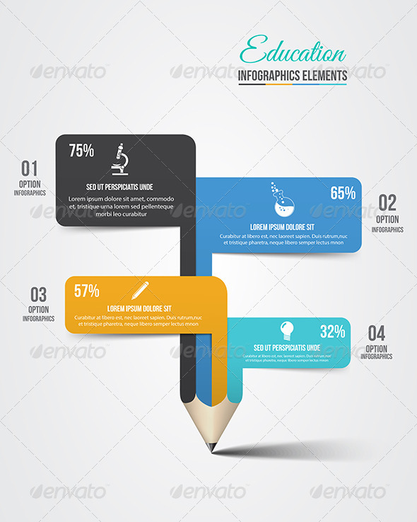 GraphicRiver Education Pencil Infographics Step Option 8259861 GraphicRiver Education Pencil Infographics Step Option 8259861
