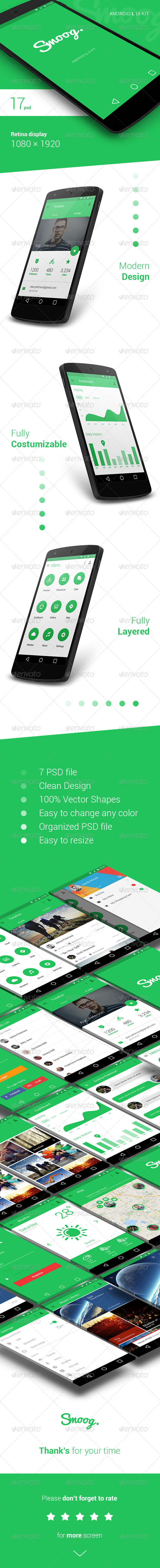 GraphicRiver Smoog Android L Mobile UI Kit 8259971 GraphicRiver Smoog Android L Mobile UI Kit 8259971