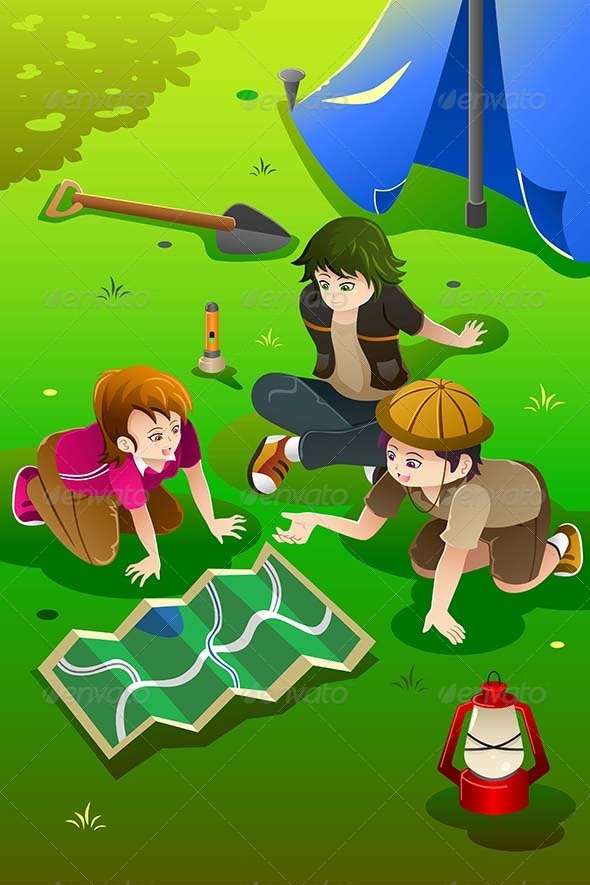 GraphicRiver Kids Having Summer Camp 8260052 GraphicRiver Kids Having Summer Camp 8260052