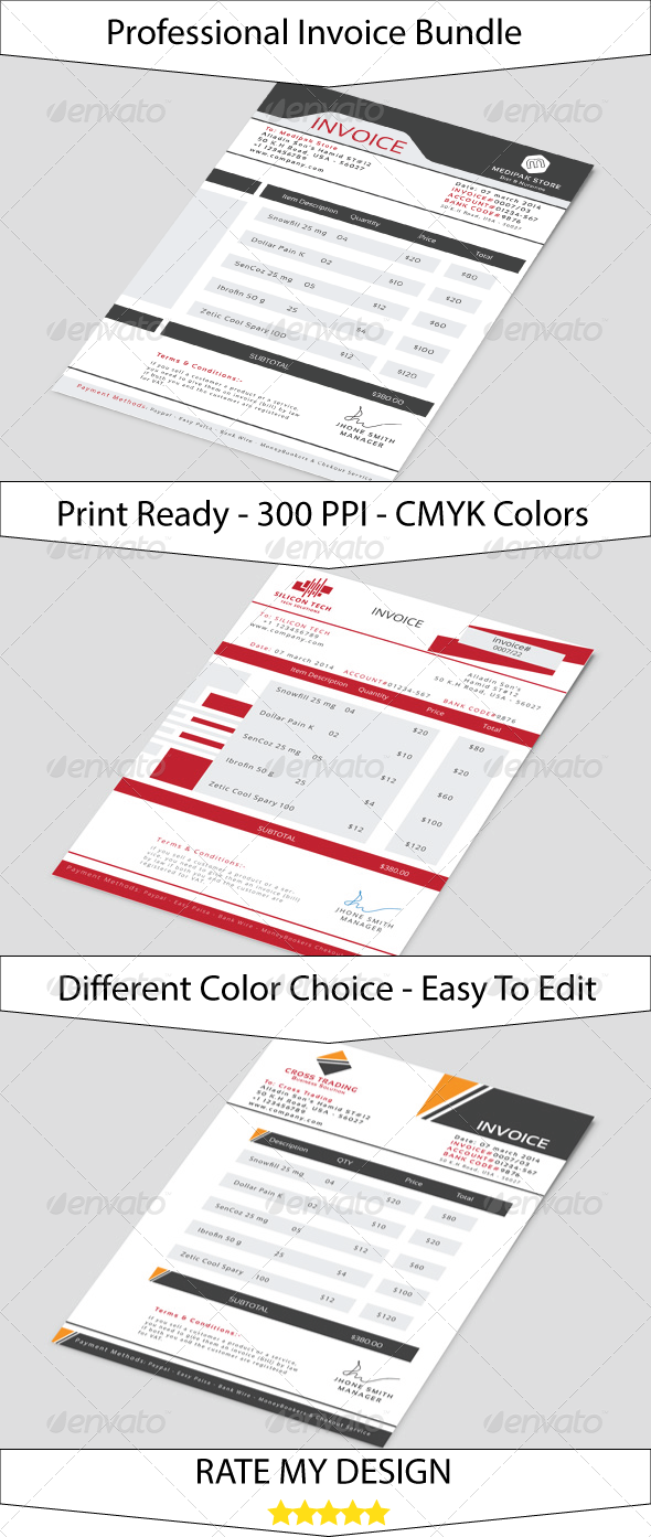 GraphicRiver Invoice Bundle 8262255 GraphicRiver Invoice Bundle 8262255