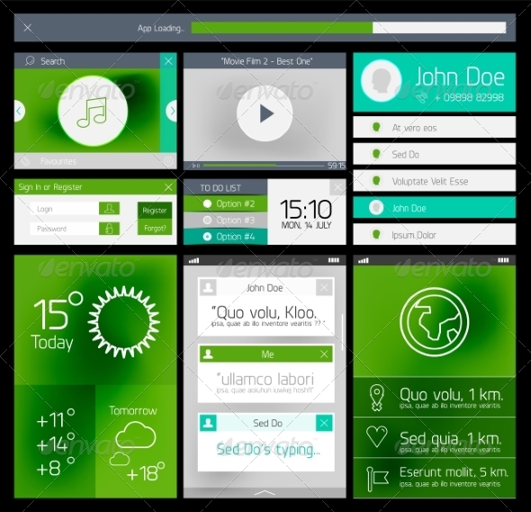 GraphicRiver Ui Flat Web and Mobile Element 8264073 GraphicRiver Ui Flat Web and Mobile Element 8264073