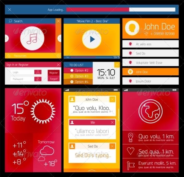 GraphicRiver Ui Flat Web and Mobile Element 8264140 GraphicRiver Ui Flat Web and Mobile Element 8264140
