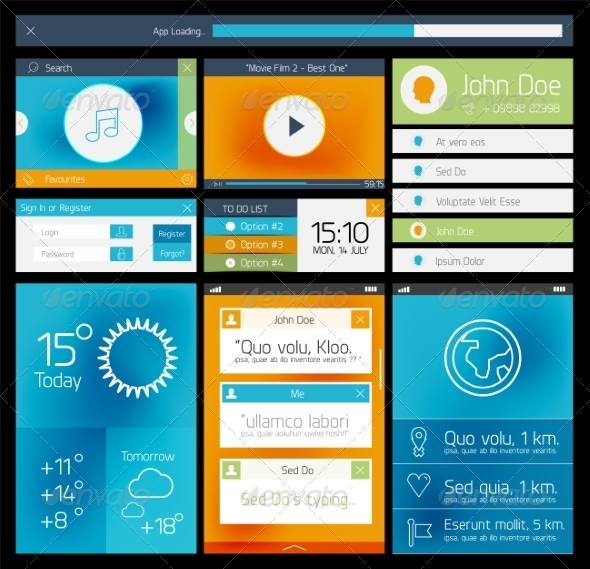 GraphicRiver Ui Flat Web and Mobile Element 8264172 GraphicRiver Ui Flat Web and Mobile Element 8264172