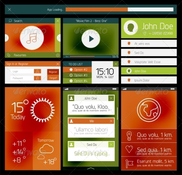 GraphicRiver Ui Flat Web and Mobile Element 8264191 GraphicRiver Ui Flat Web and Mobile Element 8264191