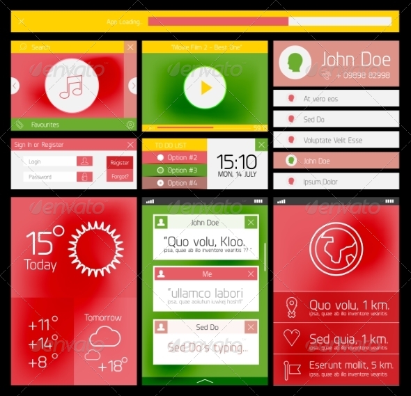 Ui Flat Web and Mobile Element Ui Flat Web and Mobile Element