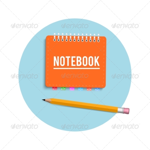 GraphicRiver Notebook and Pencil 8266923 GraphicRiver Notebook and Pencil 8266923