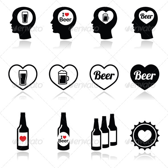 GraphicRiver Man Loving Beer Vector Icons Set 8269453 GraphicRiver Man Loving Beer Vector Icons Set 8269453