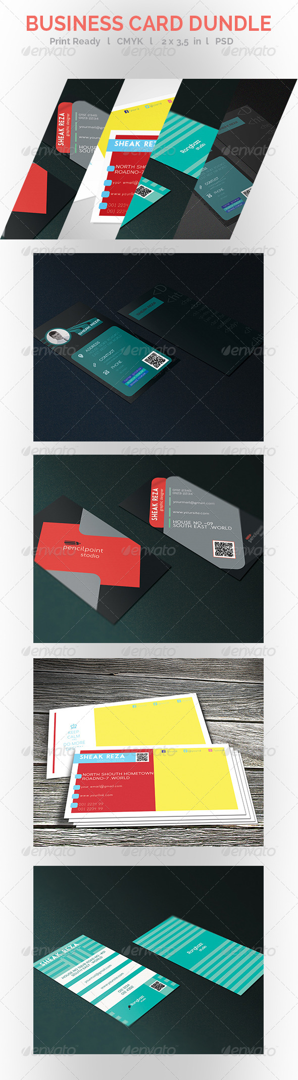 GraphicRiver 4 in 1 Business Card Bundle 8269603 GraphicRiver 4 in 1 Business Card Bundle 8269603