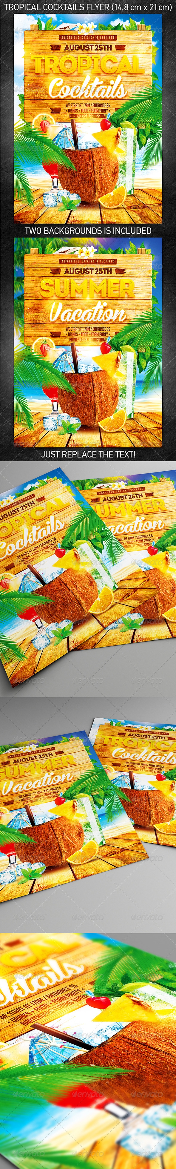 GraphicRiver Tropical Cocktails Party Flyer 8269809 GraphicRiver Tropical Cocktails Party Flyer 8269809
