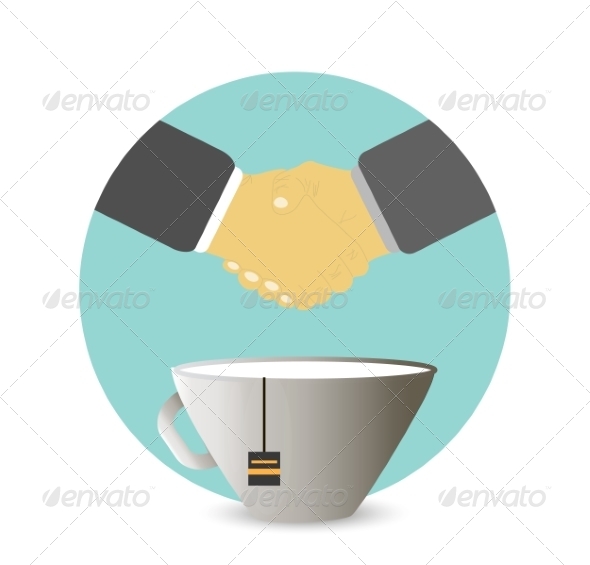 GraphicRiver Handshake Behind a Cup of Tea 8270014 GraphicRiver Handshake Behind a Cup of Tea 8270014