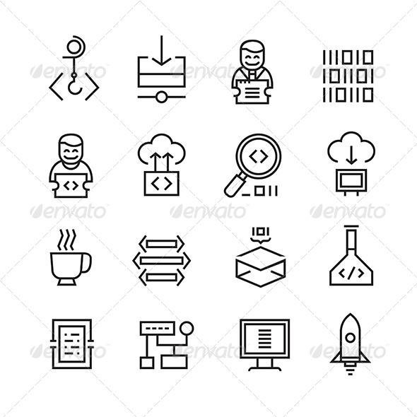 Web Development and Seo Icons Web Development and Seo Icons