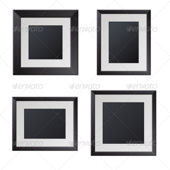 GraphicRiver Realistic Black Picture Frames with Blank Center 8270240 GraphicRiver Realistic Black Picture Frames with Blank Center 8270240