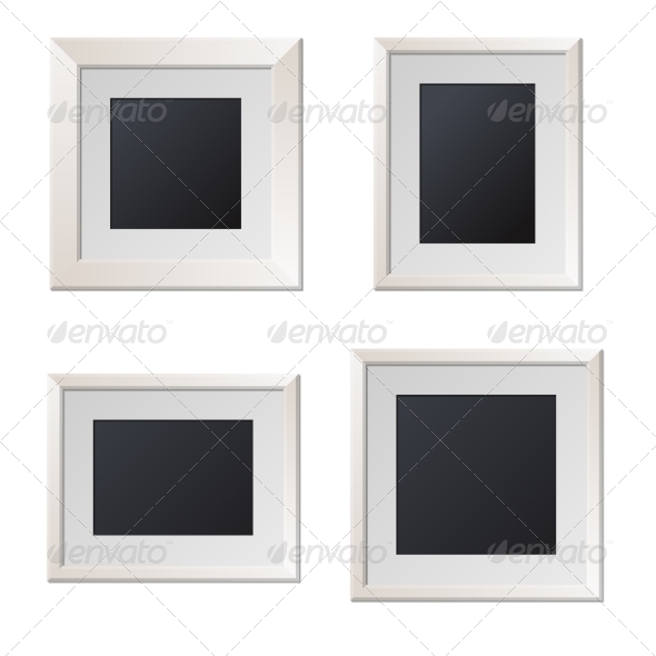 GraphicRiver Realistic White Picture Frames with Blank Center 8270320 GraphicRiver Realistic White Picture Frames with Blank Center 8270320