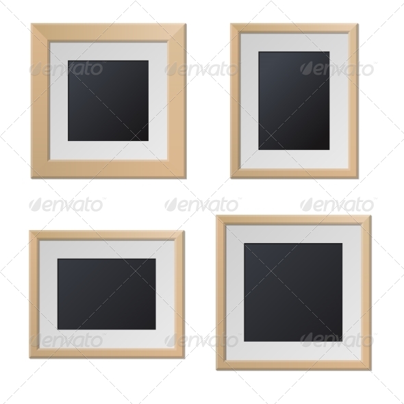 GraphicRiver Realistic Wood Picture Frames with Blank Center 8270395 GraphicRiver Realistic Wood Picture Frames with Blank Center 8270395