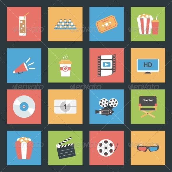 GraphicRiver Popcorn Flat Icon 8271895 GraphicRiver Popcorn Flat Icon 8271895