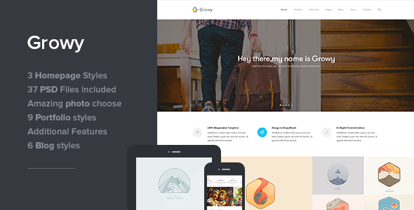 Growy - Multi-Purpose PSD Template