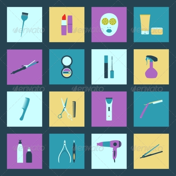 GraphicRiver Beauty Salon Flat Icons Set 8271956 GraphicRiver Beauty Salon Flat Icons Set 8271956