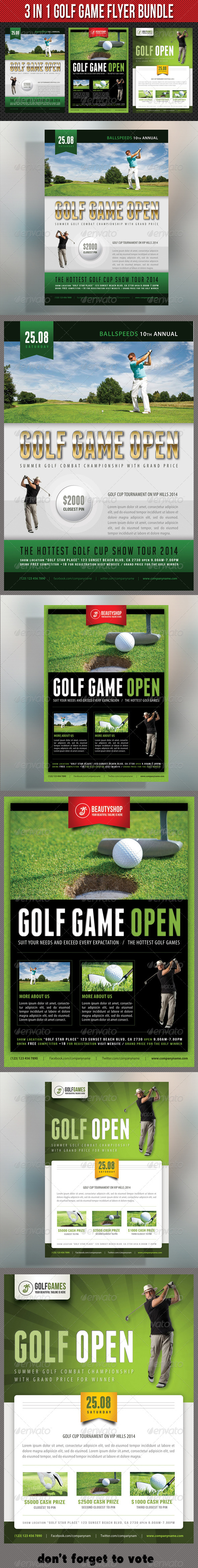 3 in 1 Golf Game Flyer Bundle 03 3 in 1 Golf Game Flyer Bundle 03