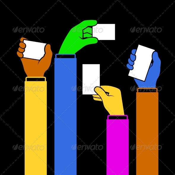GraphicRiver Hands Holding Blank Business Card Vector 8272087 GraphicRiver Hands Holding Blank Business Card Vector 8272087