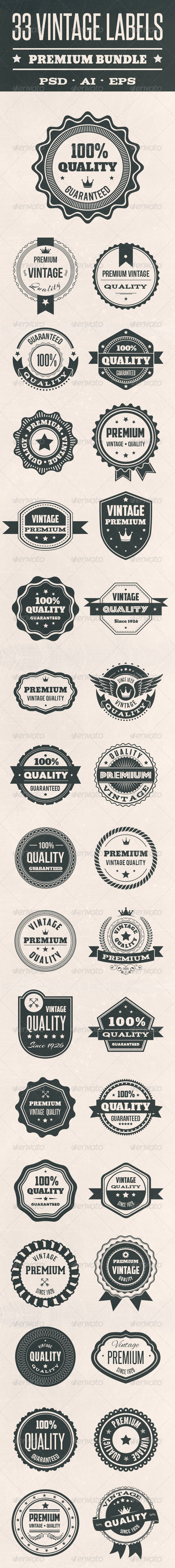 GraphicRiver 33 Vintage Labels 8245969 GraphicRiver 33 Vintage Labels 8245969