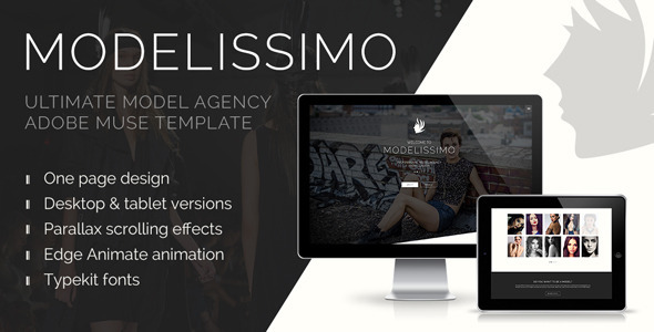 ThemeForest Modelissimo Model Agency Muse Template 8273166