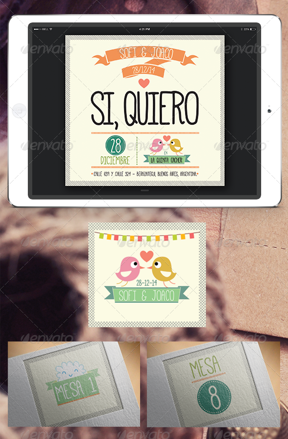 Wedding Card Modern and Colorful Wedding Card Modern and Colorful