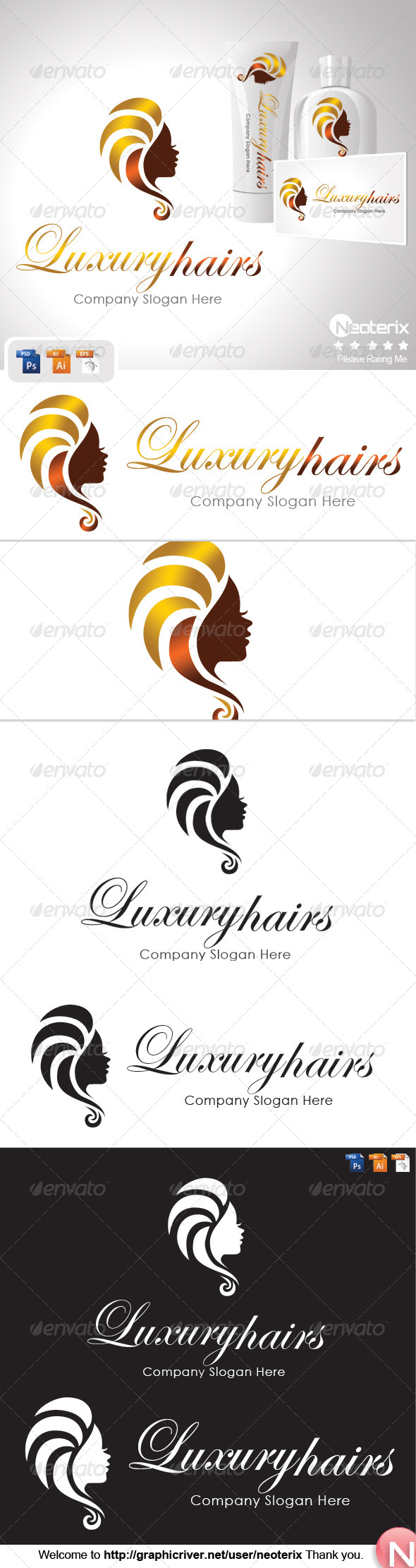 GraphicRiver Luxury Hairs 8274947 GraphicRiver Luxury Hairs 8274947