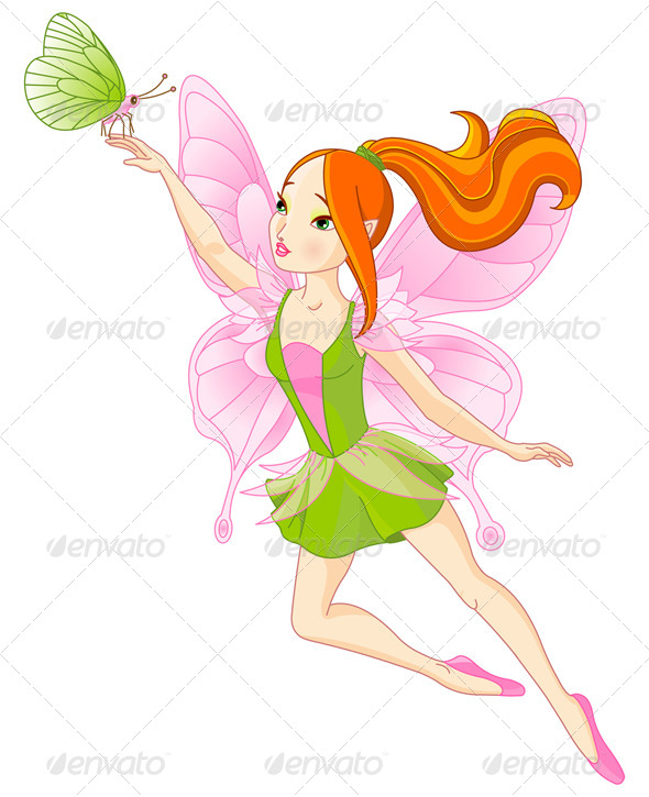 GraphicRiver Fairy and Butterfly 8279186 GraphicRiver Fairy and Butterfly 8279186