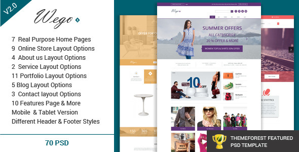Wego Multi-Purpose PSD Template Wego Multi-Purpose PSD Template