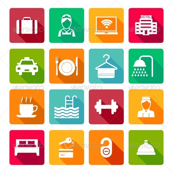 Set of Hotel Icons (Services)