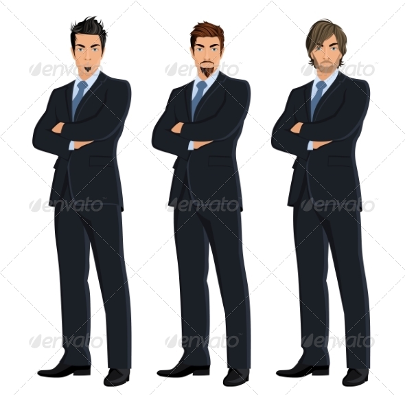 Set of Business Men (People)