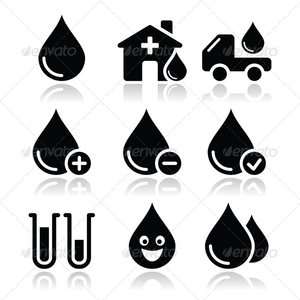 GraphicRiver Blood Donation Medical Vector Icons Set 8282254 GraphicRiver Blood Donation Medical Vector Icons Set 8282254