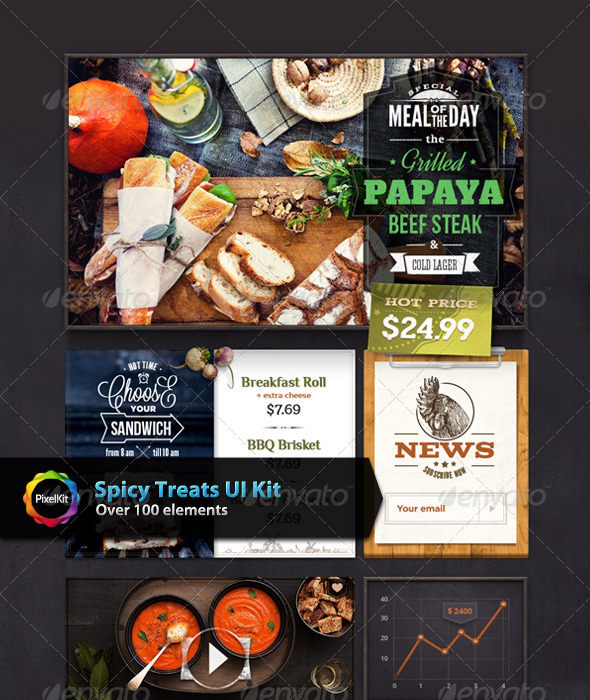 GraphicRiver Spicy Treats UI Kit 8282533 GraphicRiver Spicy Treats UI Kit 8282533