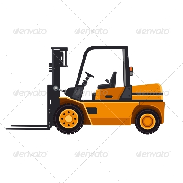 Yellow Forklift Loader Truck Yellow Forklift Loader Truck
