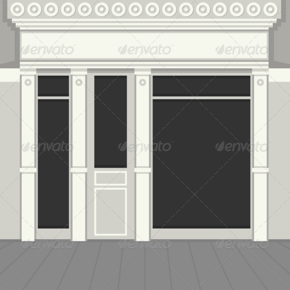 GraphicRiver Shopfront with Black Windows 8283091 GraphicRiver Shopfront with Black Windows 8283091