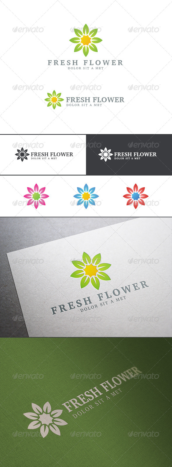 Flower Logo Abstract Ecology Flower Logo Abstract Ecology