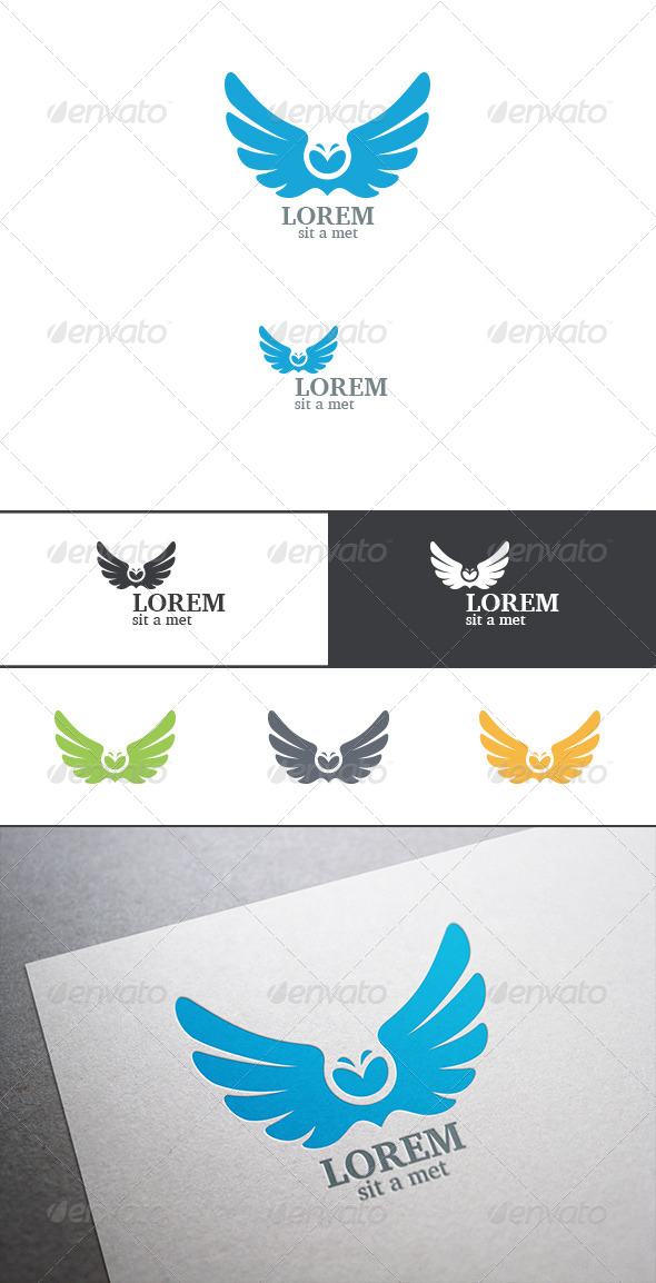 Logo Owl Bird Abstract Logo Owl Bird Abstract