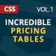 Incredible CSS Pricing Tables Vol.1 Incredible CSS Pricing Tables Vol.1 - CodeCanyon Item for Sale